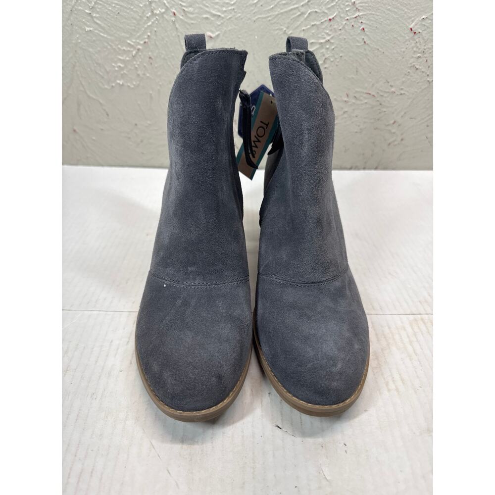 Toms Womens Sutton Forged Iron Suede Booties Wedge Ankle Boots Size 9 NWT